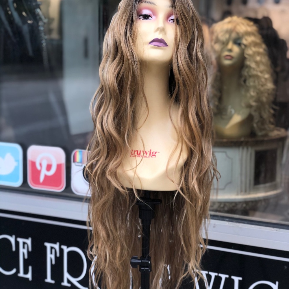 Super Long Blonde Beach Waves Party Wig Sexy Long - Picture 2 of 8